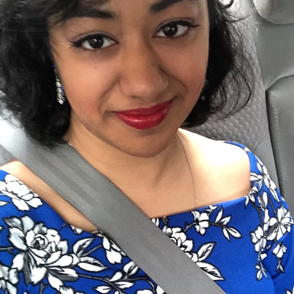 OLIVIA MATTHEWS Off-the-Shoulder Chinoiserie Floral Dress - Picture 7 of 12